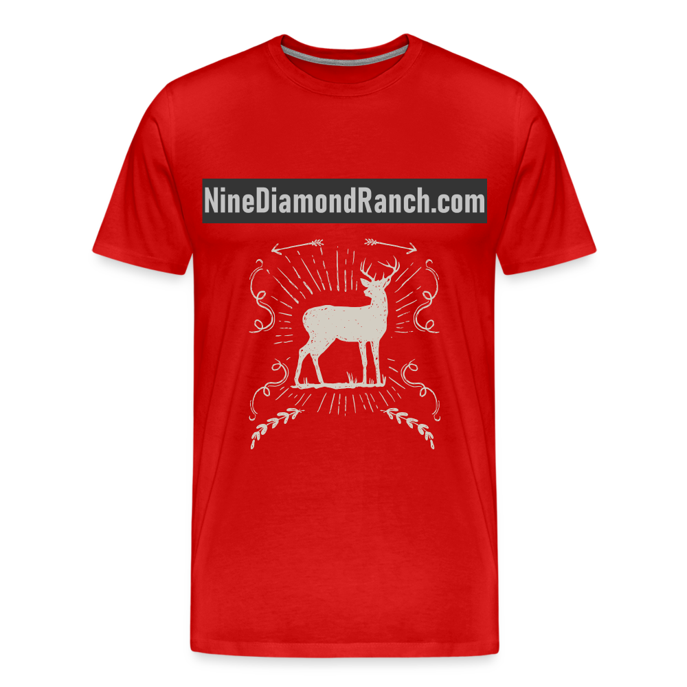 Men's Nine Diamond Ranch com Deer - red