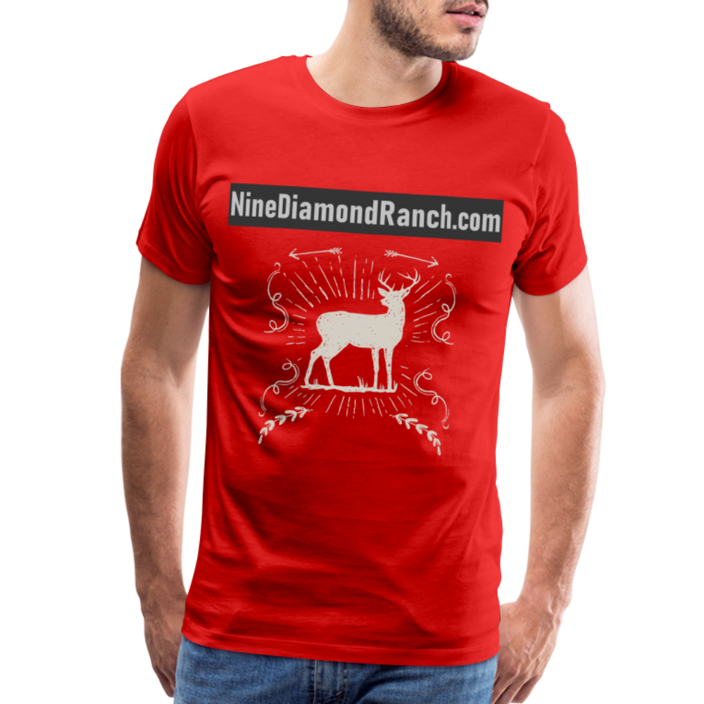 Men's Nine Diamond Ranch com Deer - red