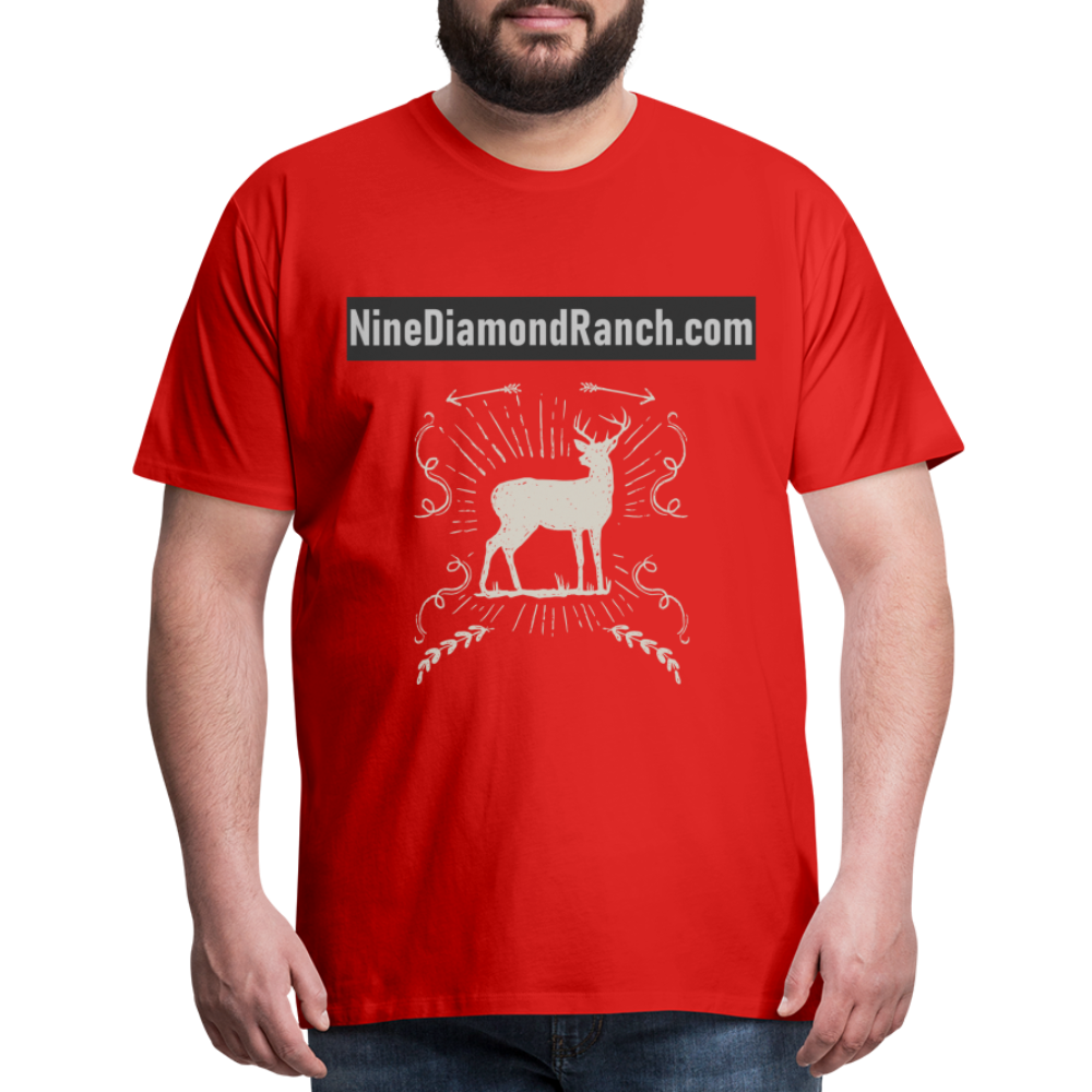 Men's Nine Diamond Ranch com Deer - red