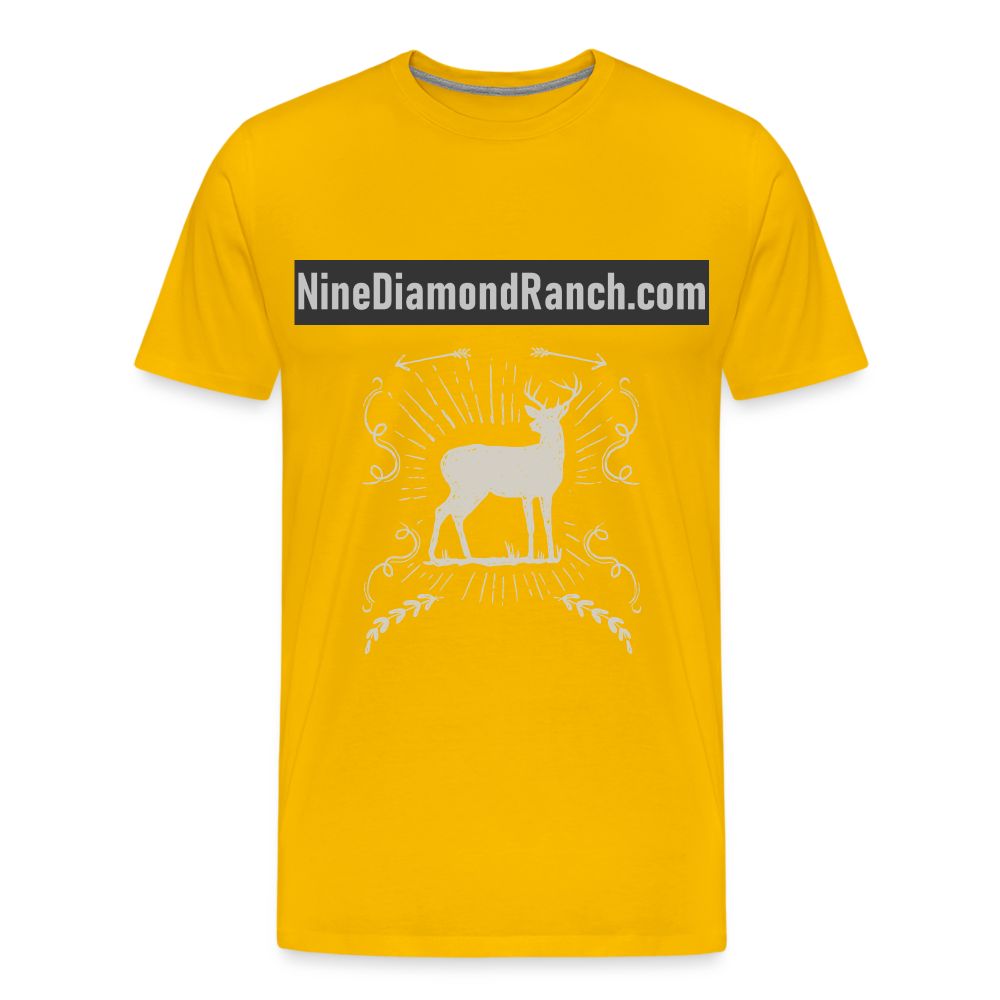 Men's Nine Diamond Ranch com Deer - sun yellow