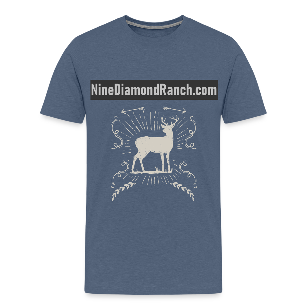 Men's Nine Diamond Ranch com Deer - heather blue