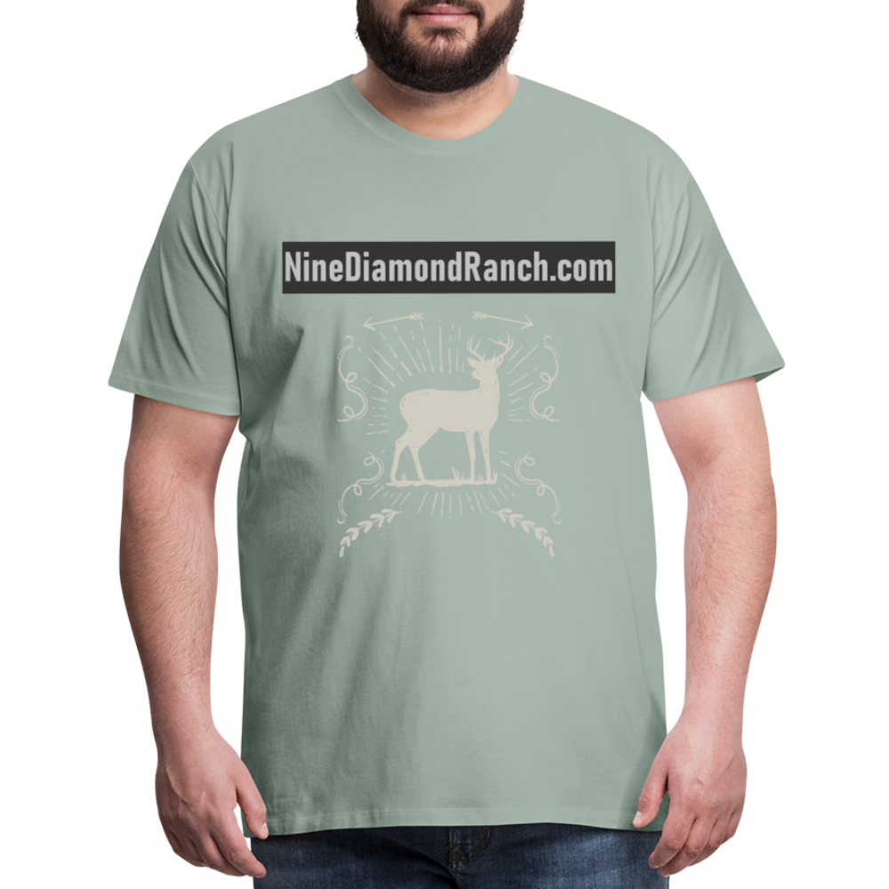 Men's Nine Diamond Ranch com Deer - steel green