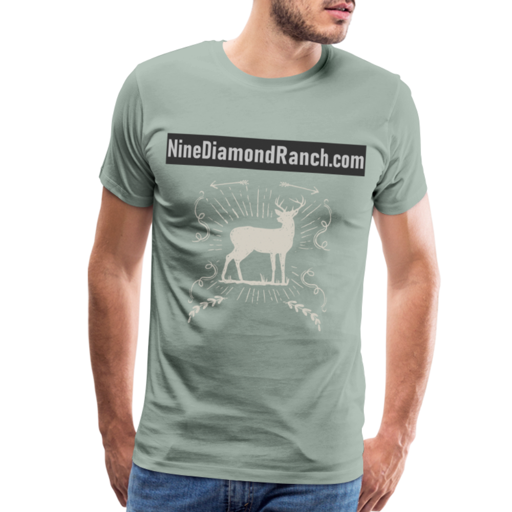 Men's Nine Diamond Ranch com Deer - steel green