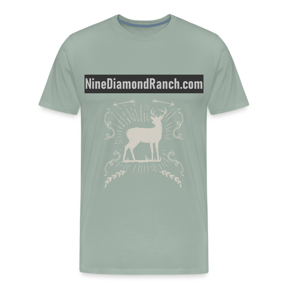 Men's Nine Diamond Ranch com Deer - steel green