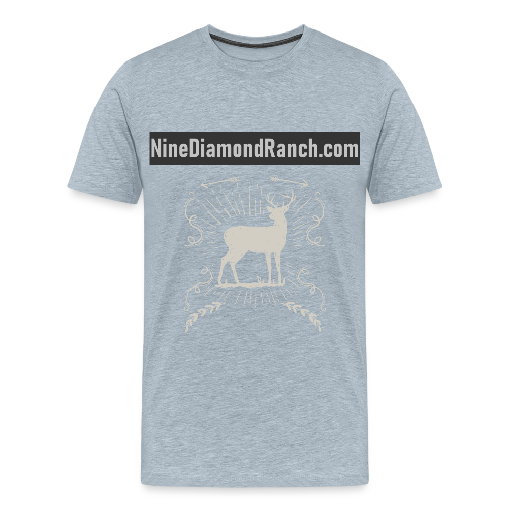 Men's Nine Diamond Ranch com Deer - heather ice blue