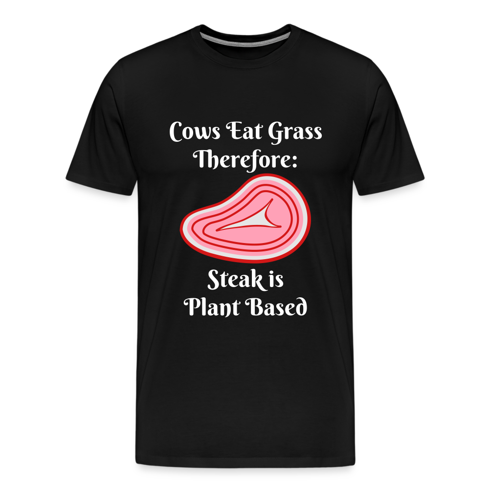 Men's Cows Eat Grass Therefore - black