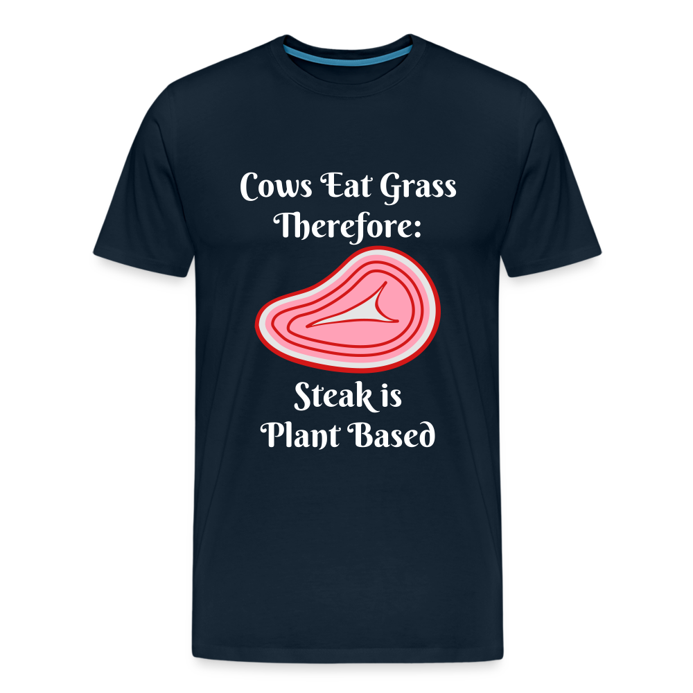 Men's Cows Eat Grass Therefore - deep navy