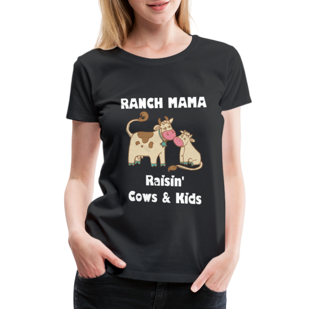 Women’s Ranch Mama Raisin' Cows & Kids - black