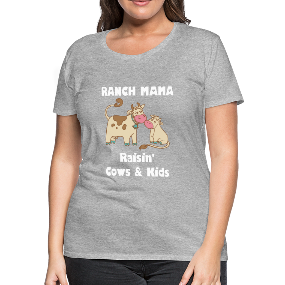 Women’s Ranch Mama Raisin' Cows & Kids - heather gray