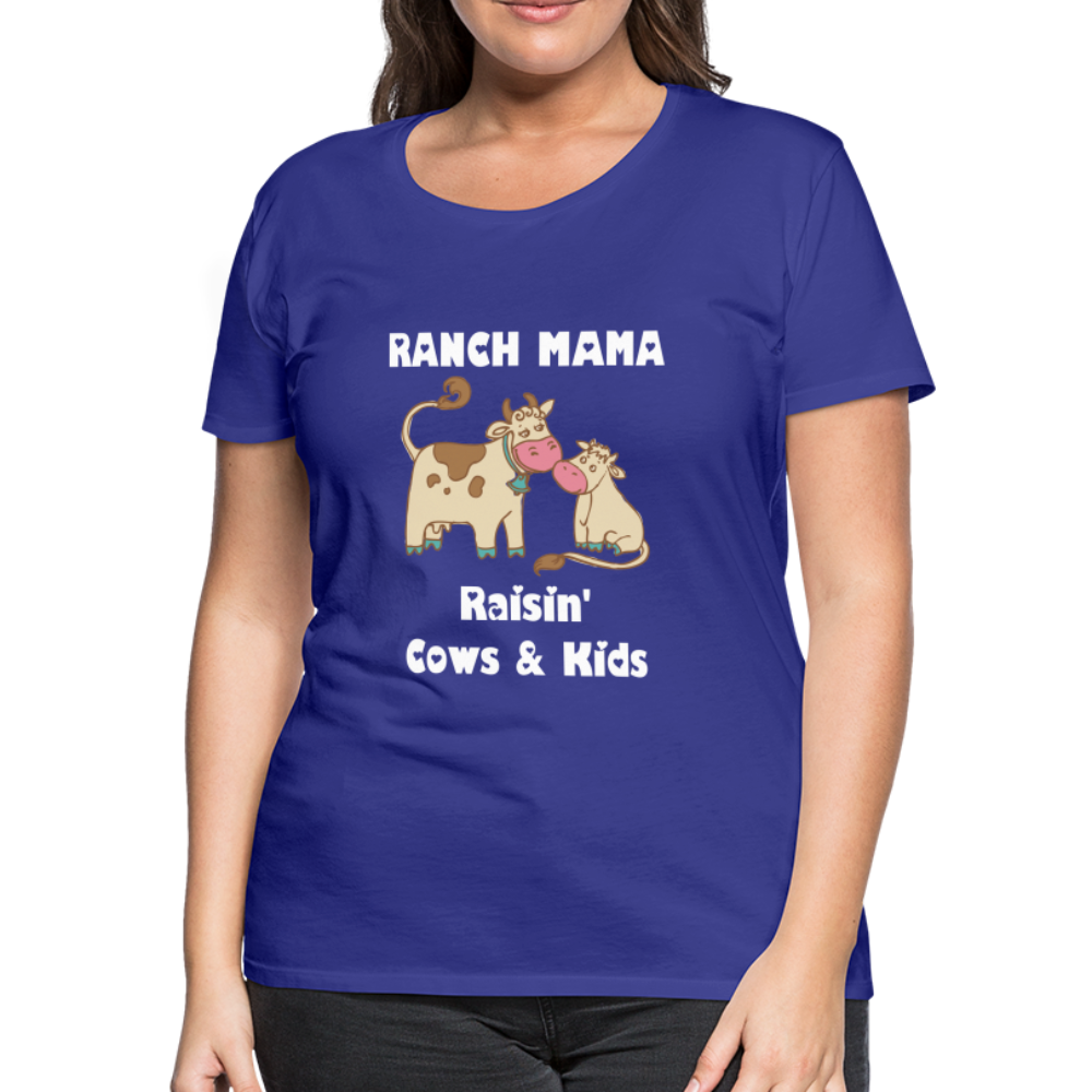 Women’s Ranch Mama Raisin' Cows & Kids - royal blue