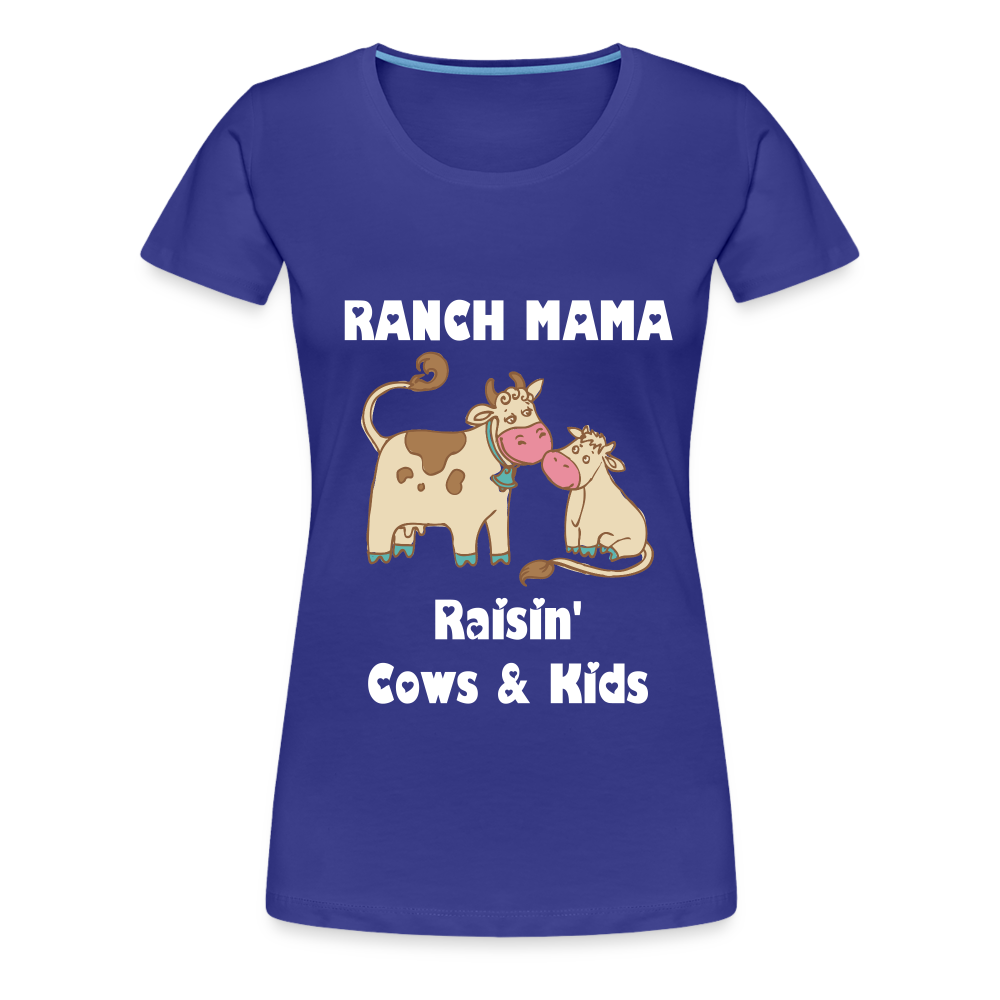 Women’s Ranch Mama Raisin' Cows & Kids - royal blue