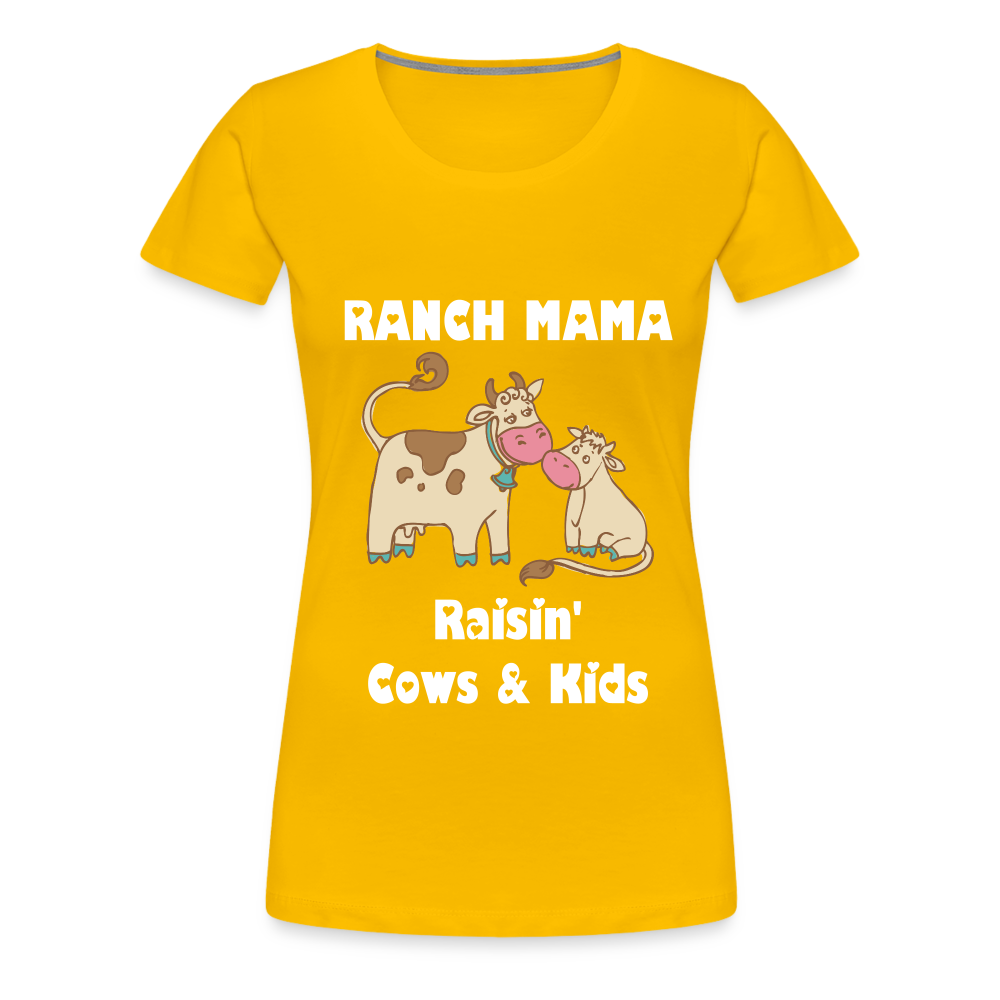 Women’s Ranch Mama Raisin' Cows & Kids - sun yellow
