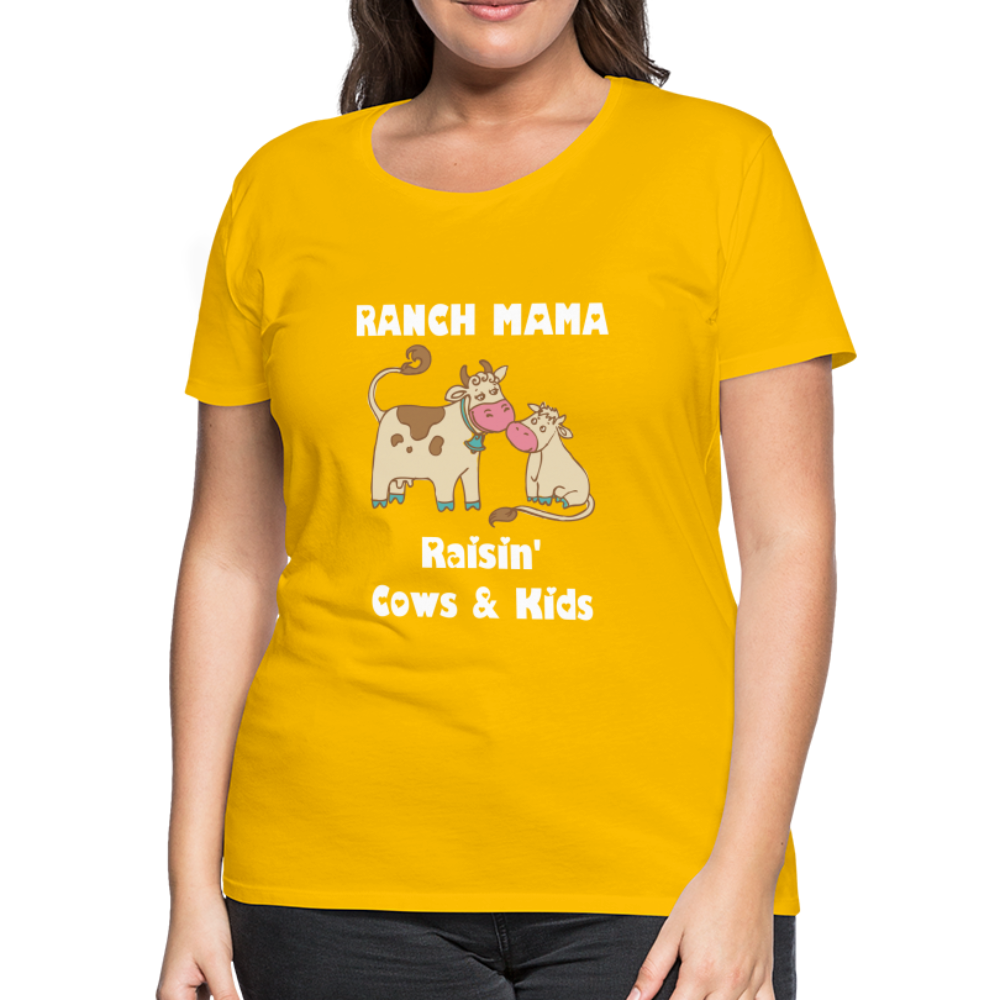 Women’s Ranch Mama Raisin' Cows & Kids - sun yellow