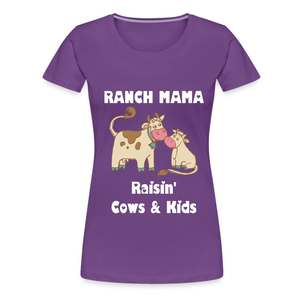 Women’s Ranch Mama Raisin' Cows & Kids - purple