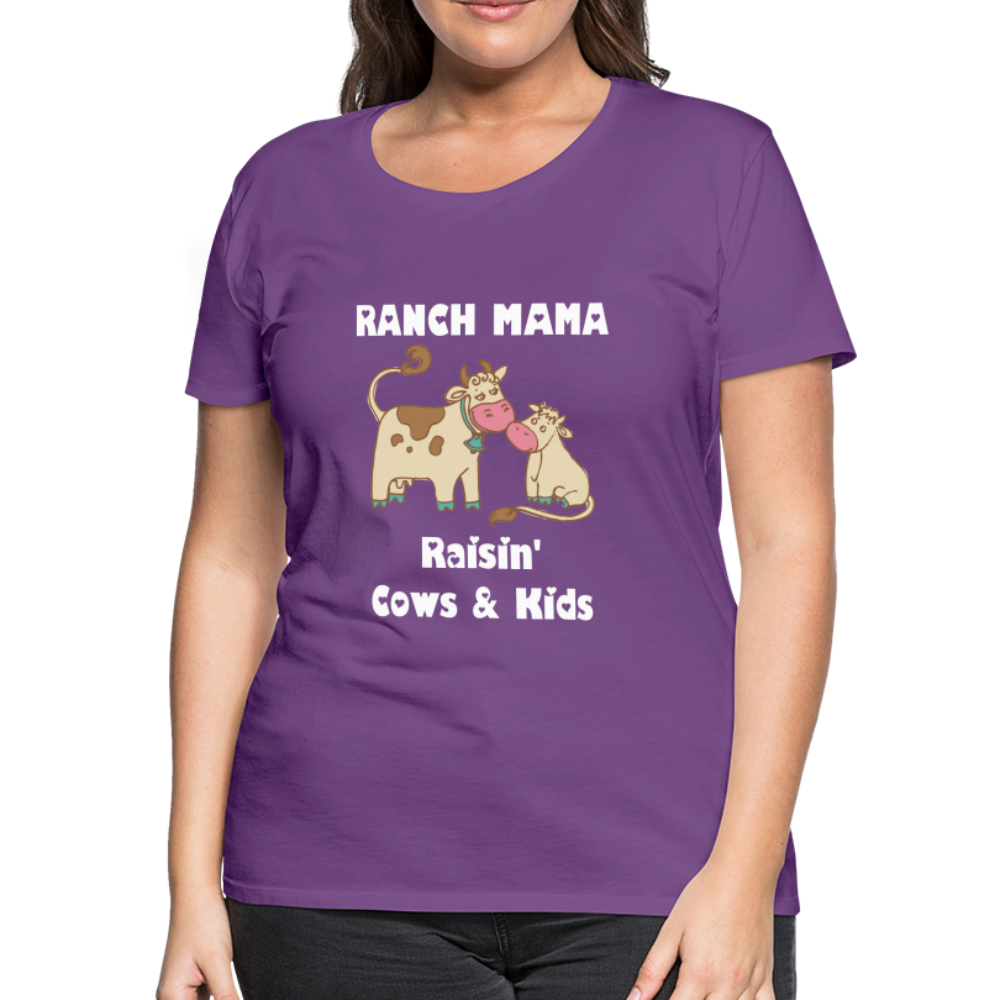 Women’s Ranch Mama Raisin' Cows & Kids - purple