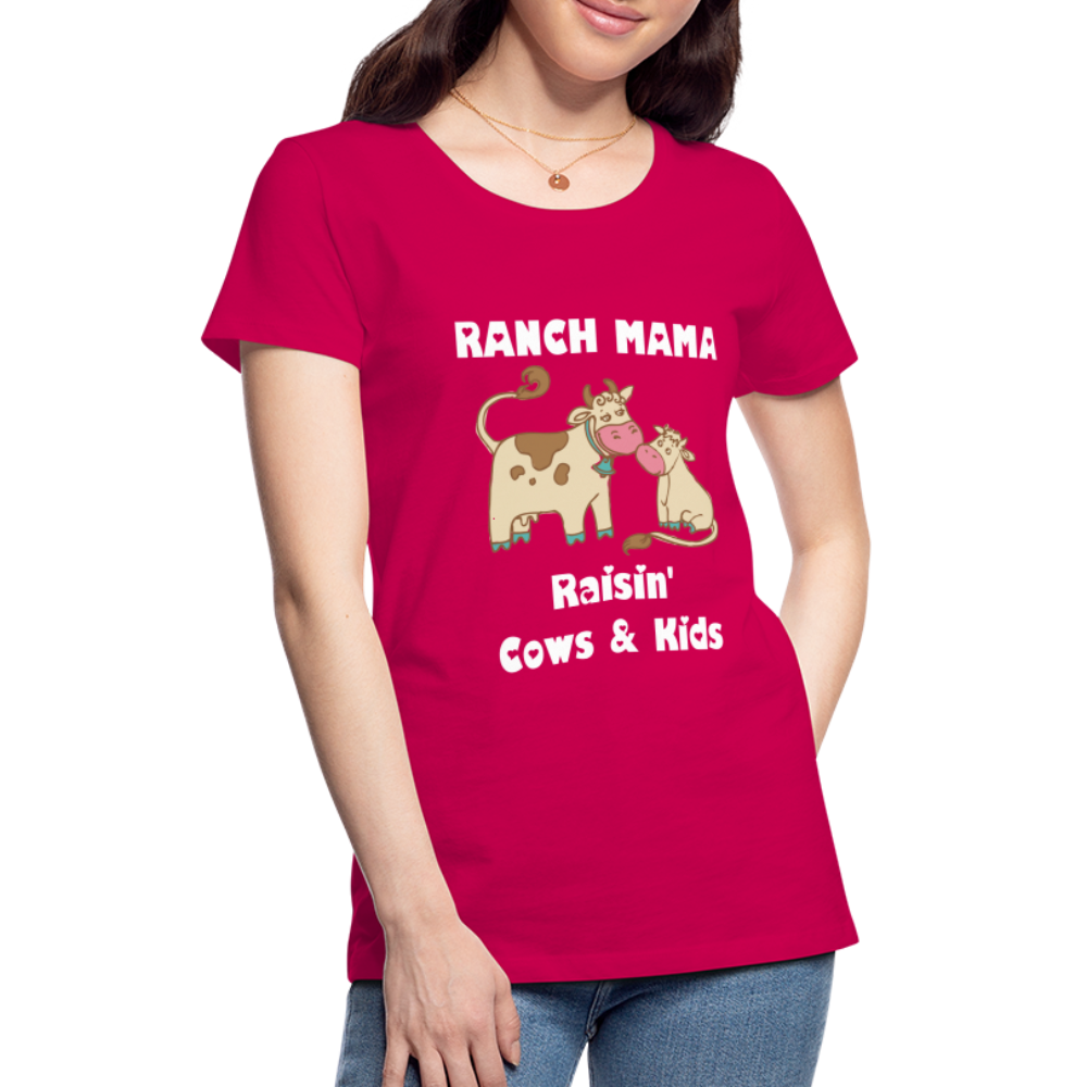 Women’s Ranch Mama Raisin' Cows & Kids - dark pink