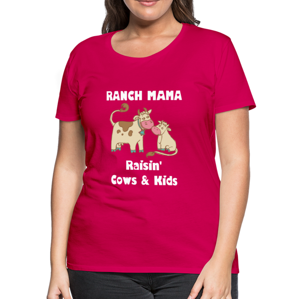 Women’s Ranch Mama Raisin' Cows & Kids - dark pink