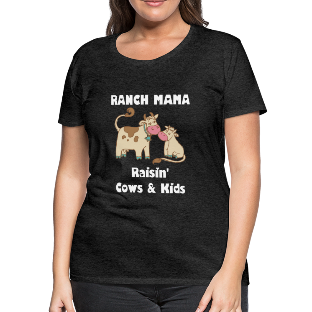 Women’s Ranch Mama Raisin' Cows & Kids - charcoal grey