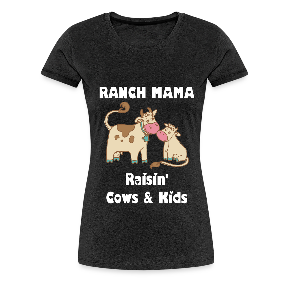 Women’s Ranch Mama Raisin' Cows & Kids - charcoal grey
