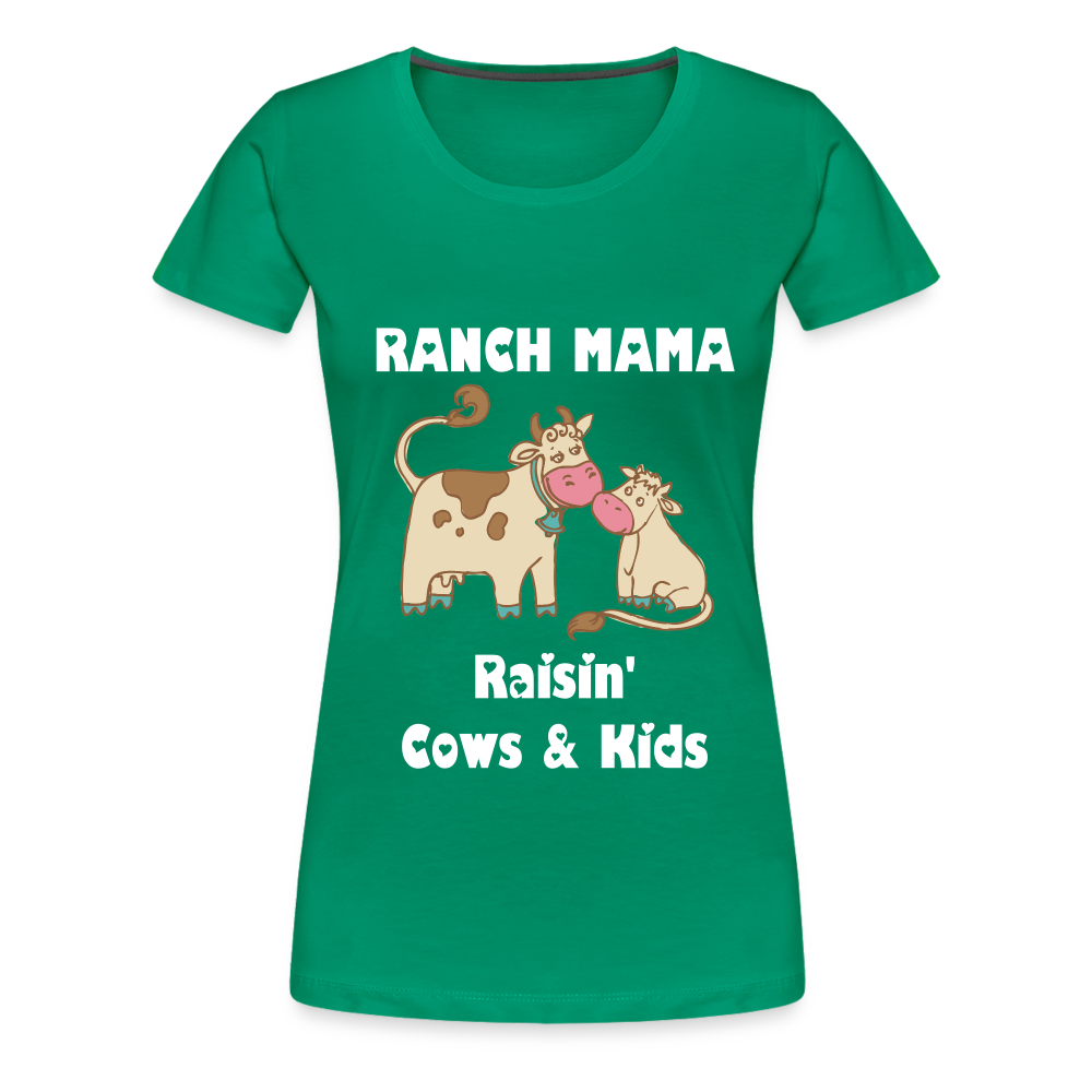 Women’s Ranch Mama Raisin' Cows & Kids - kelly green