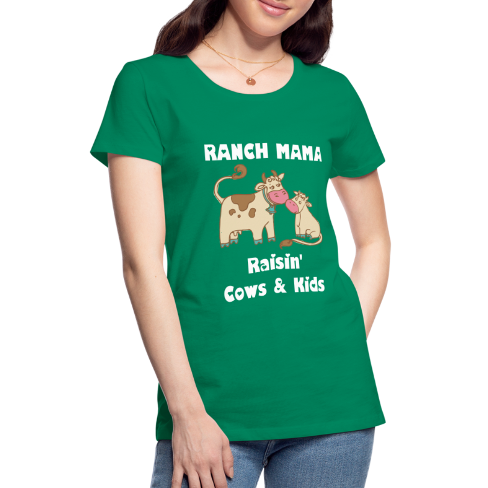 Women’s Ranch Mama Raisin' Cows & Kids - kelly green