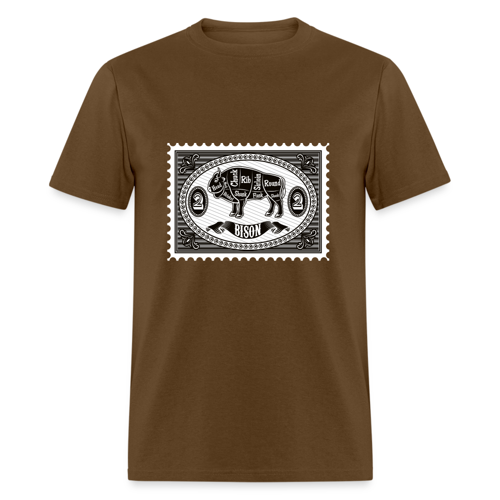 U- Bison Stamp Classic T-Shirt - brown