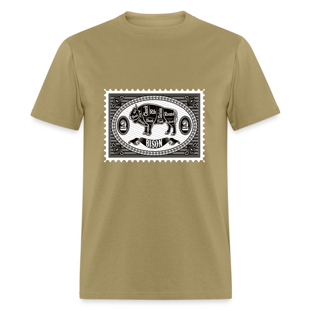 U- Bison Stamp Classic T-Shirt - khaki