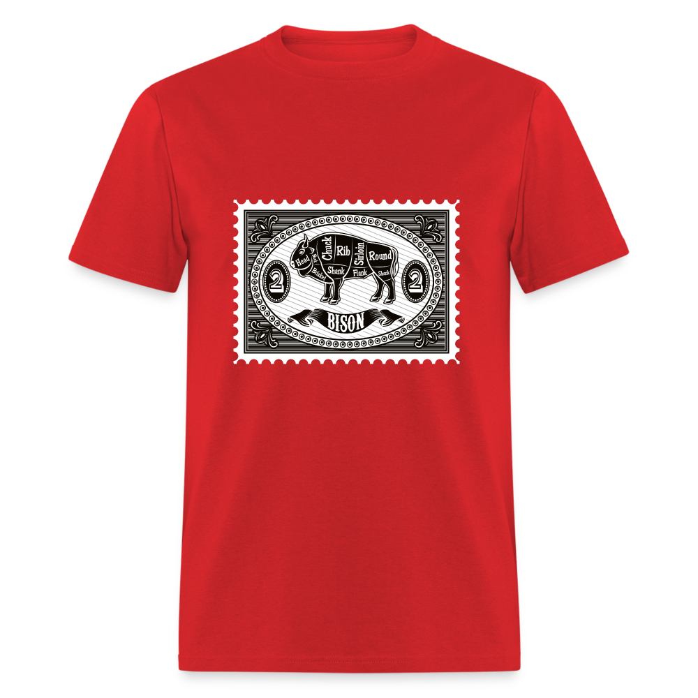 U- Bison Stamp Classic T-Shirt - red