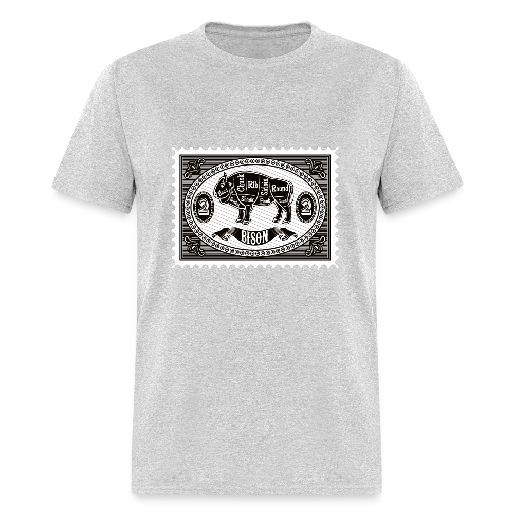 U- Bison Stamp Classic T-Shirt - heather gray