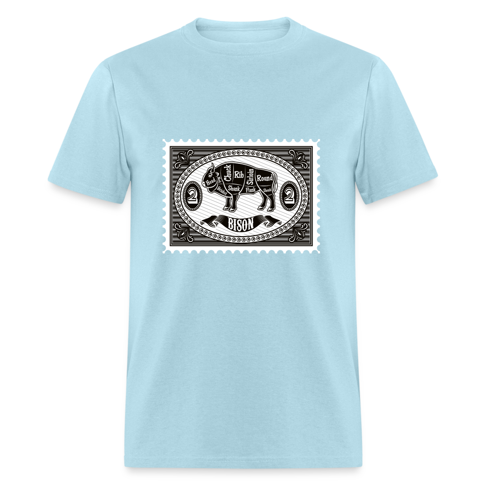 U- Bison Stamp Classic T-Shirt - powder blue