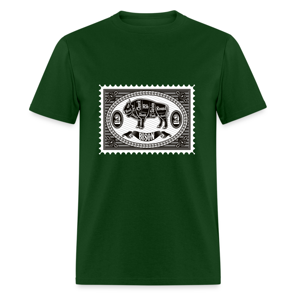 U- Bison Stamp Classic T-Shirt - forest green