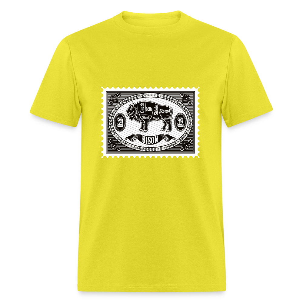 U- Bison Stamp Classic T-Shirt - yellow