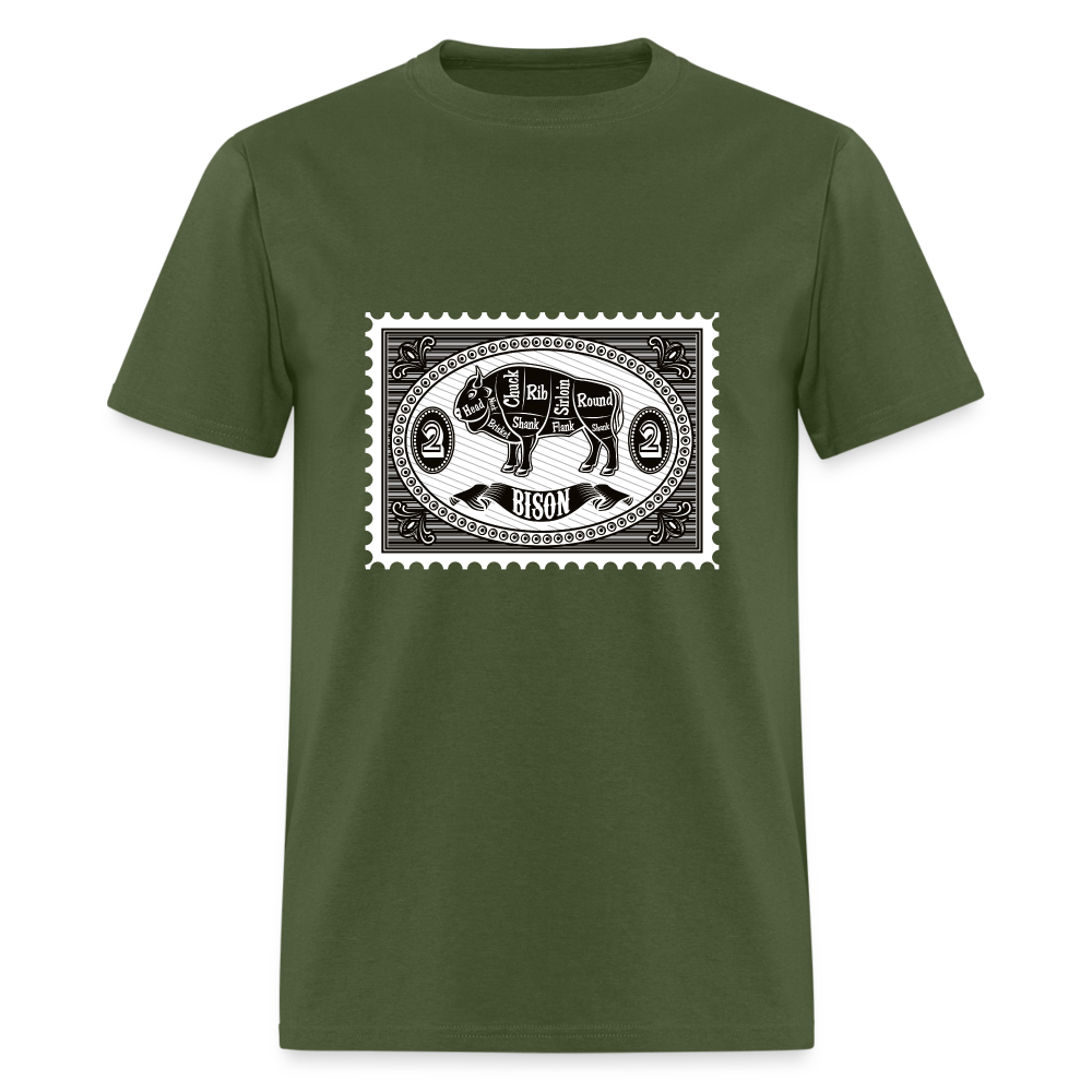 U- Bison Stamp Classic T-Shirt - military green