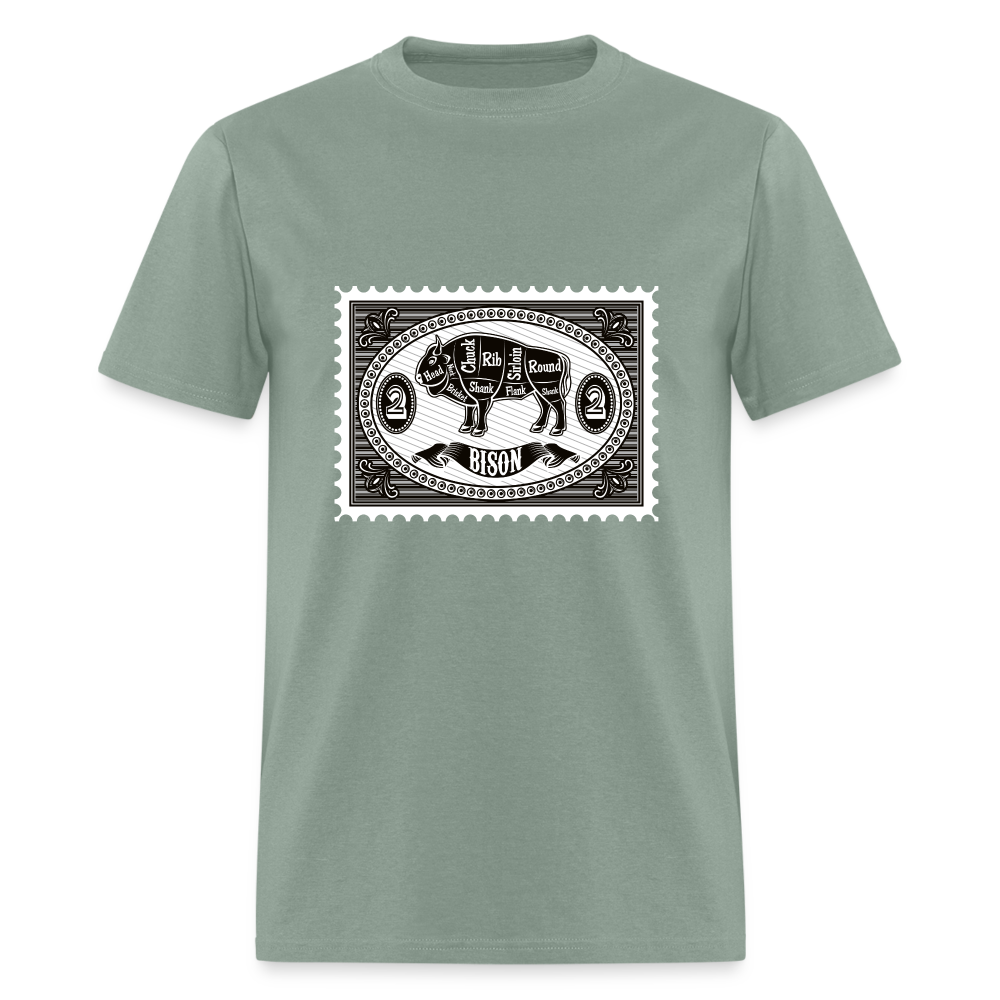 U- Bison Stamp Classic T-Shirt - sage