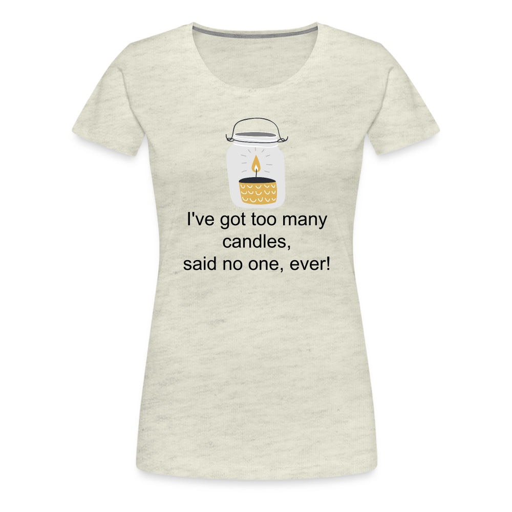 Woman's Too Many Candles - heather oatmeal