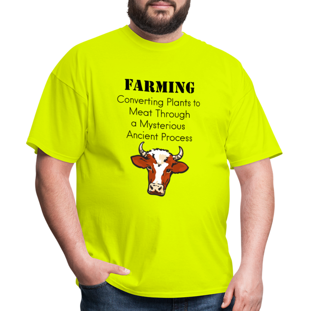 U- Farming Converting Meat Classic T-Shirt - safety green