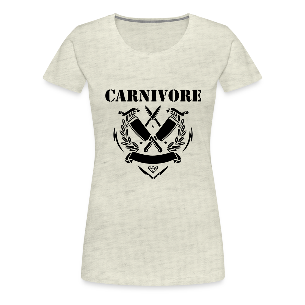 Women’s Carnivore Premium T-Shirt - heather oatmeal