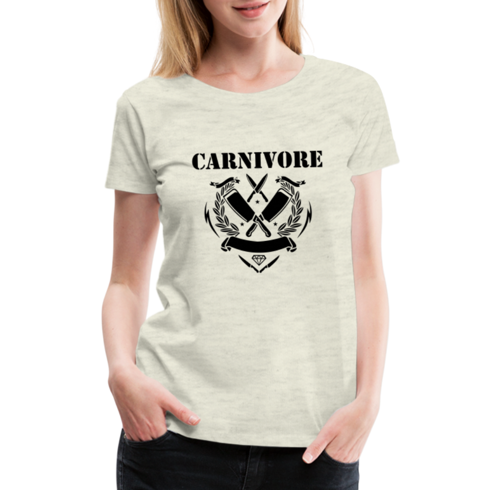 Women’s Carnivore Premium T-Shirt - heather oatmeal