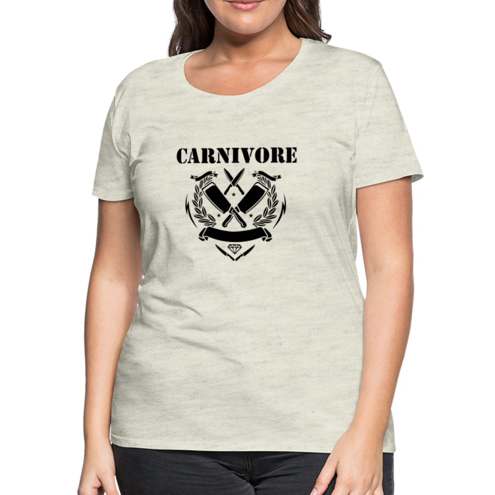 Women’s Carnivore Premium T-Shirt - heather oatmeal