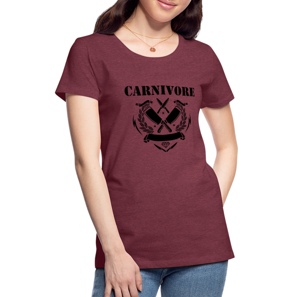 Women’s Carnivore Premium T-Shirt - heather burgundy