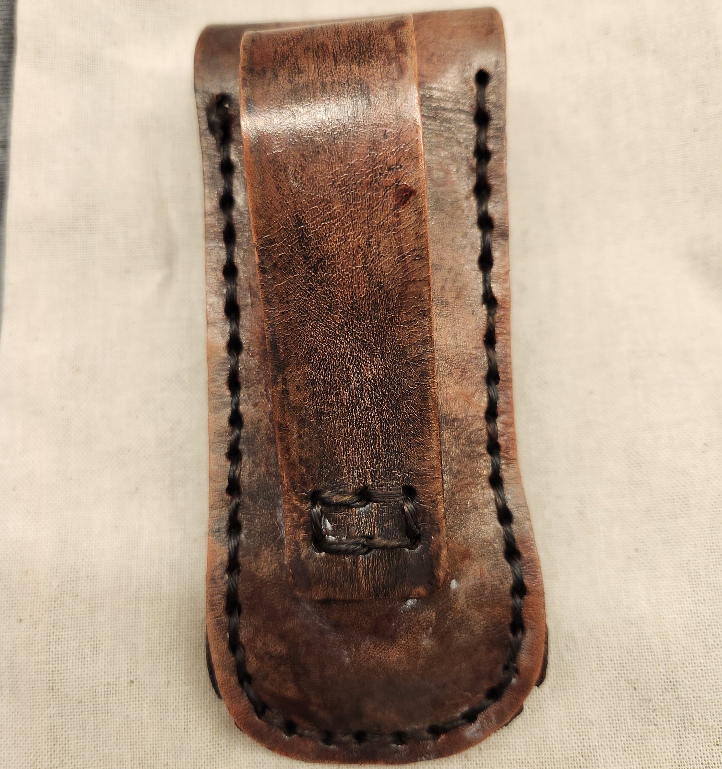 Leather Pocket Knife Pouch Handmade Color Rustic Rust