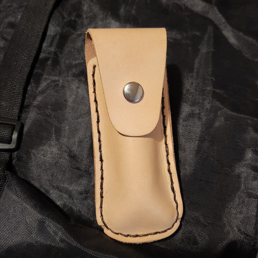 Leather Pocket Knife Pouch Handmade Color Natural