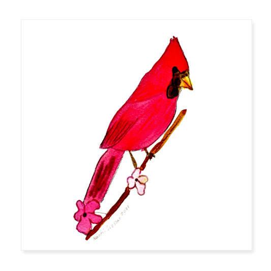 Cardinal 8x8 Print - white