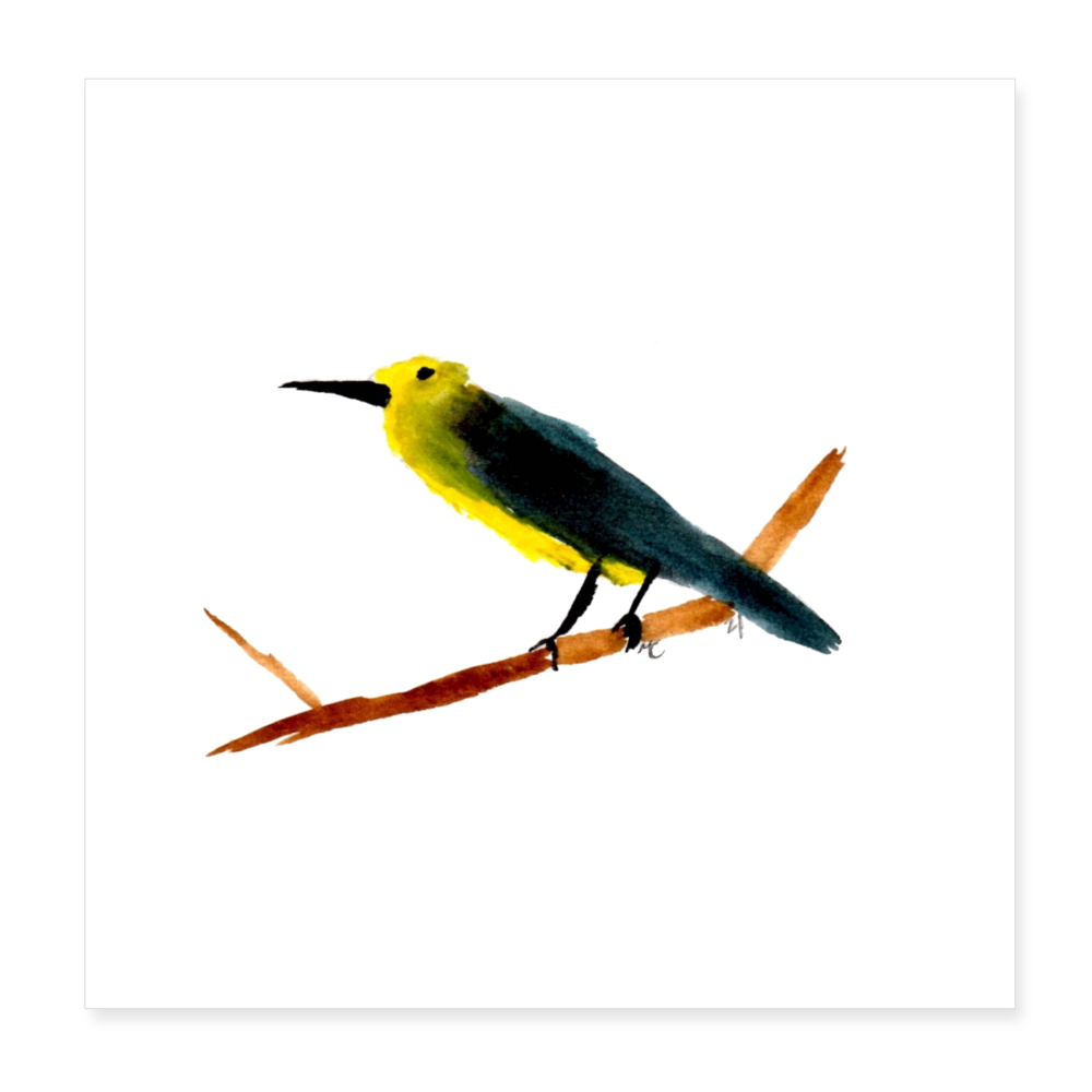 Bird 8x8 Print - white