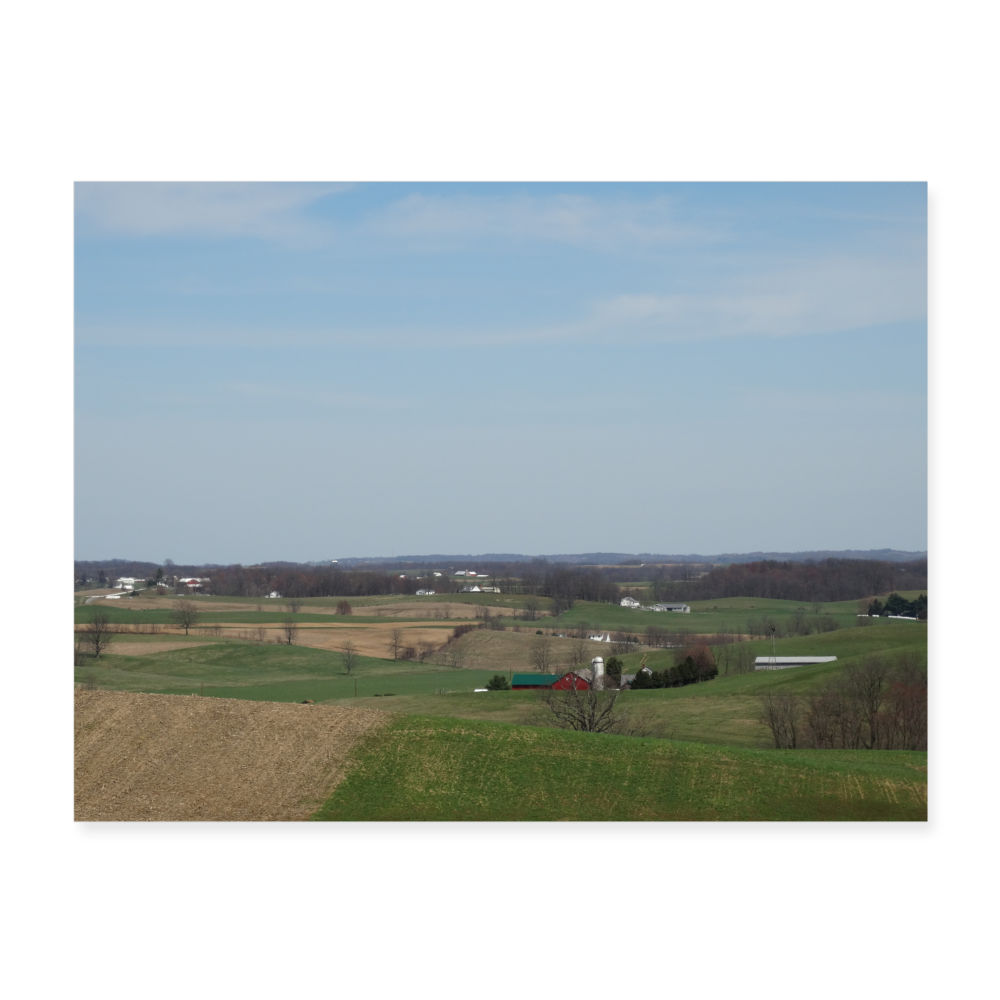 Hilltop View 24x18 Print - white