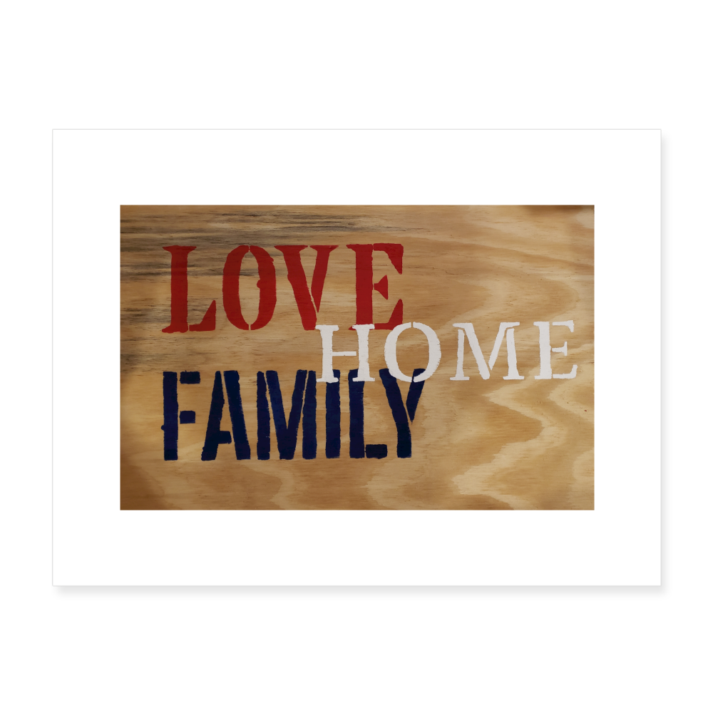 Love Home Family 24x18 Print - white