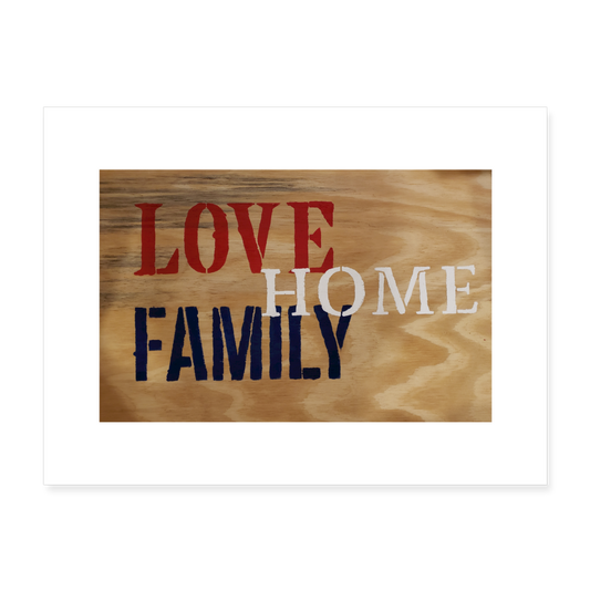 Love Home Family 24x18 Print - white