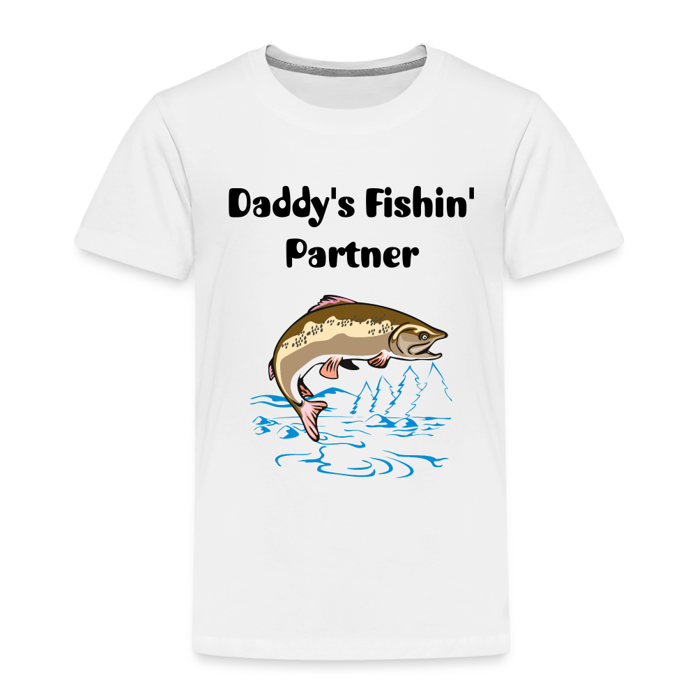 Toddler Daddy's Fishin' Partner - white