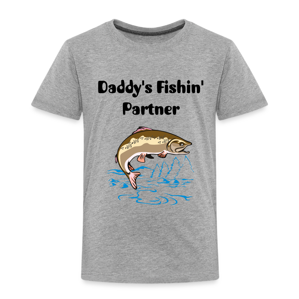 Toddler Daddy's Fishin' Partner - heather gray