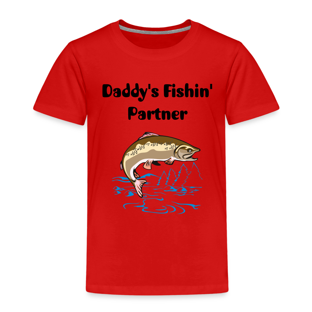 Toddler Daddy's Fishin' Partner - red